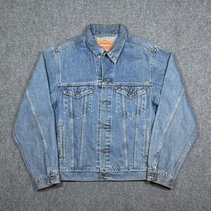 Levis Standard Denim Trucker Jacket Blue Mid Wash Mens Medium 0315